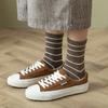 Striped Socks Children'S Korean Trendy Versatile Pure Cotton Japanese Men'S Medium Stockings Cotton Socks