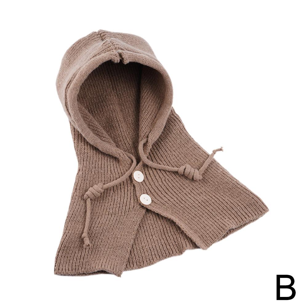 Winter Fashion Knitted Hooded Hat Women Grey Neck Cover Balaclava Beanies Korean Trend Y2k Wool Pullover Hat