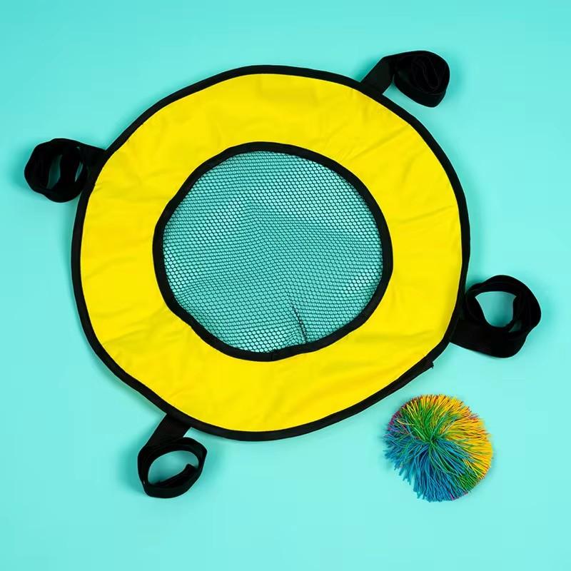 Kids Outdoor Throw Toss Sphere Toy Sets Parent-Child Interactive Tactile Play Double Throw Catch Elastic Sphere Kid Motion Gift