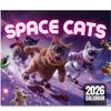 2026 Space Cats Wall Calendar - Funny Cat Themed Gifts For Cat Lovers Spiralbound Book for Home Office Living Room Wall Decor