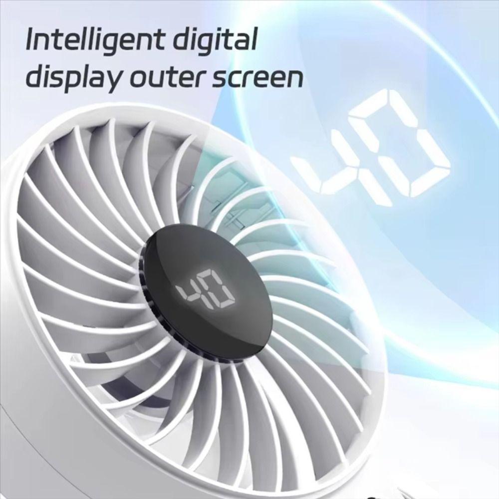 Ultra Silent Mini Portable Fan Digital Display Foldable Fan Handheld USB Fan  Hotel Use