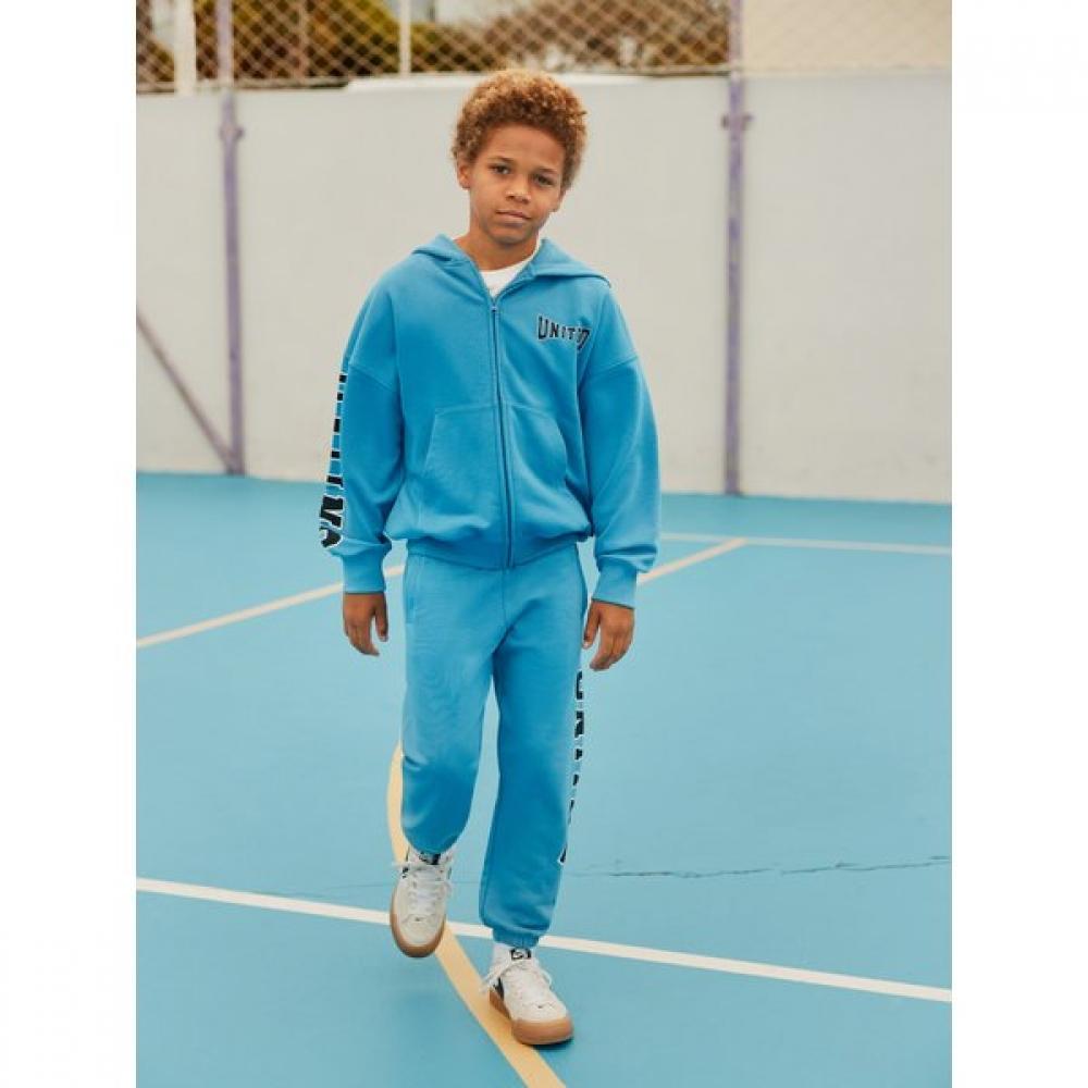 Molo 3 8y Mali Blue Unity Zip Hood Cardigan Akis9cg001