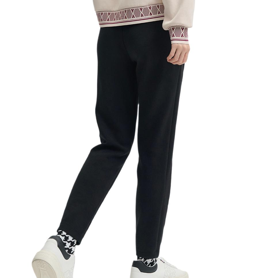 FILA Fashion Versatile Soft Skin-Friendly Knitted Sports Pants Women bottoms Black F11W443605A-BK