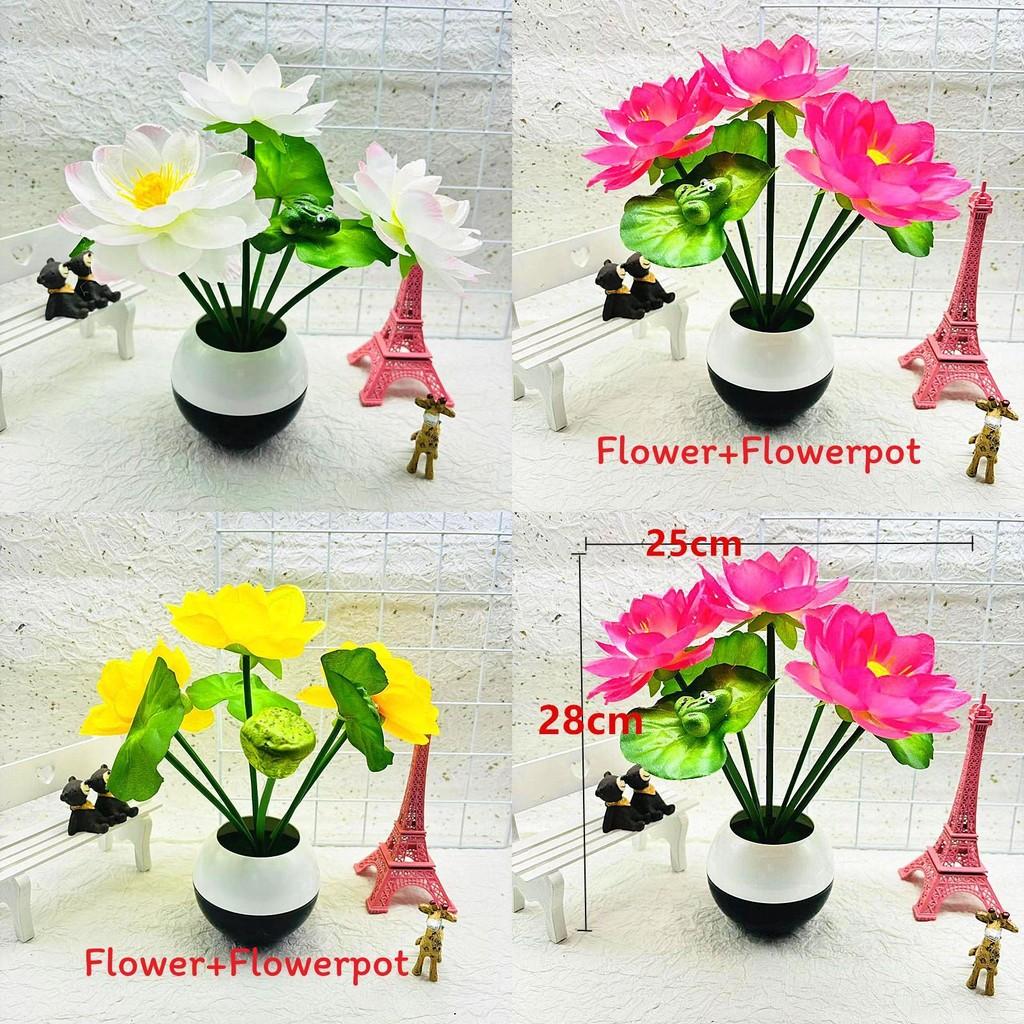 Faux Lotus Pond Flower Decoration With Handmade Craft For Garden And Indoor Display