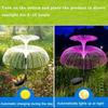 HOMEFISH Outdoor Solar Garden Lights 7-Color Changing Jellyfish Reed LED Solar Stake Lights for Yard Patio Pathway Decor