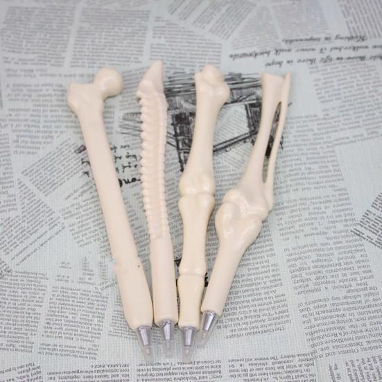 5Pcs Creative Bone Shape 0.7mm Nib Ball Pen Student Writing Office Stationery