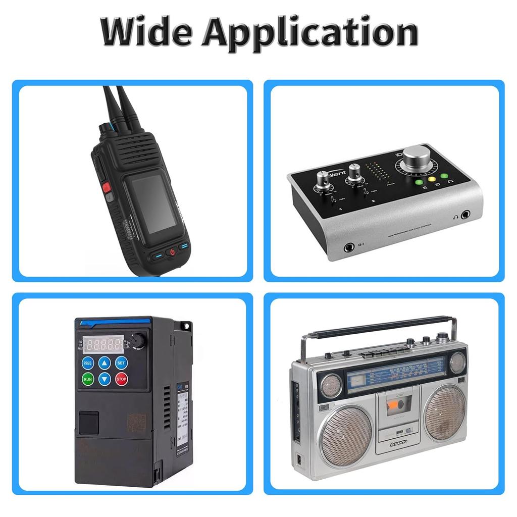 KCZ Rotary Band Switch 2P8T 2 Pole 8 Position Band Channel Rotary Selector Switches 2 Deck Waveband Switches with Linear Knob for TV, Radio,