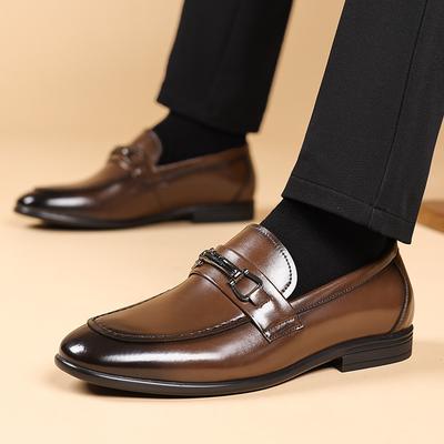 Designer Fashion Pointed Slip On Dress Formal Shoes For Men Black Brown Loafers Homecoming Wedding Party Footwear Zapatos Hombre