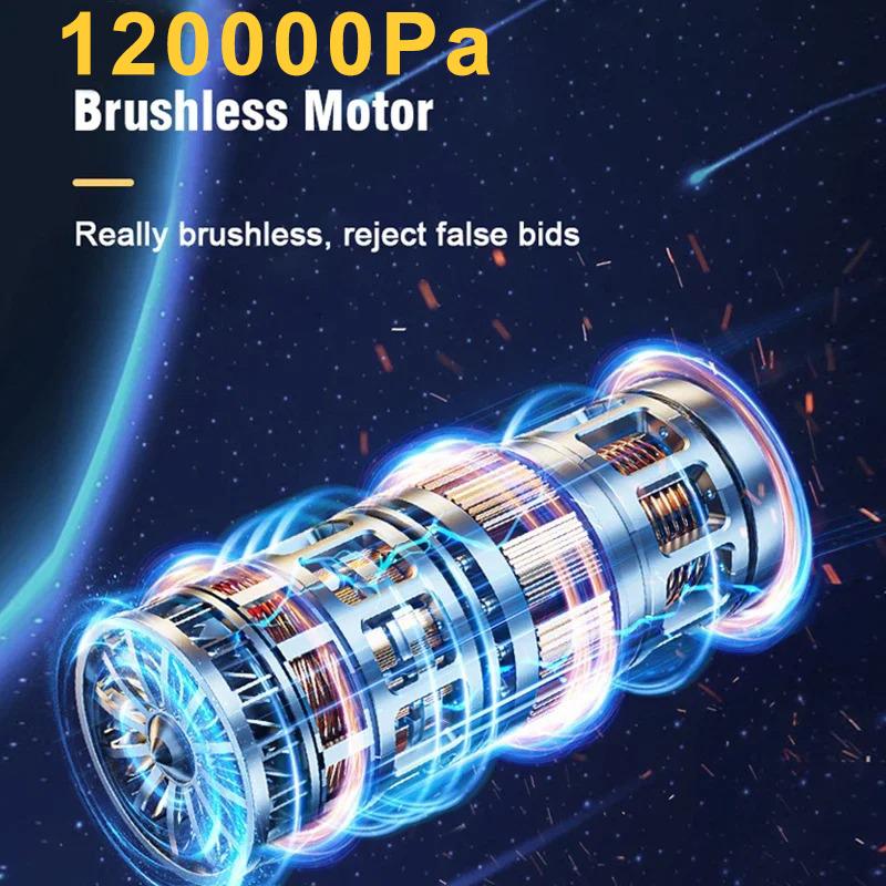 120W Wireless Mini Vacuum Cleaner Handheld Vacuum Cleaner 120000Pa Brushless Motor VacuumCleaner Wet and Dry Car Vacuum Cleaner