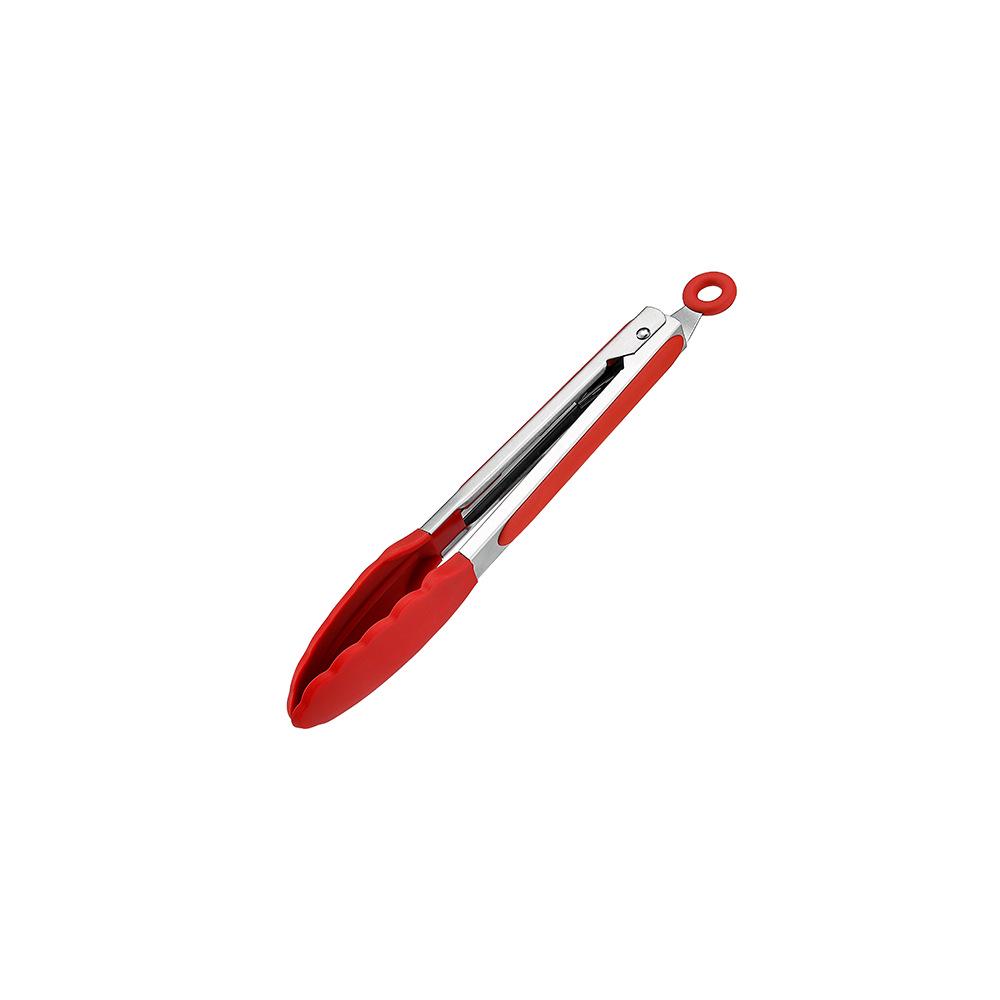 High-Temperature Resistant Silicone Kitchen Tongs - Non-Slip for Grilling, Baking, and Bread Handling.