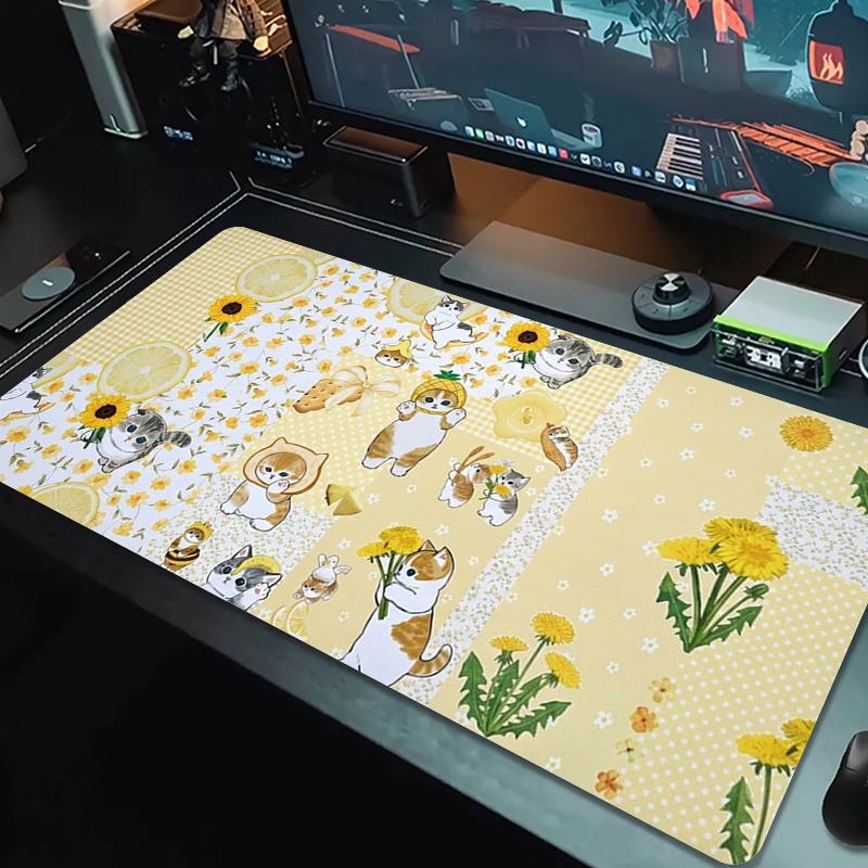 Mofusand Mauspads Großes Gaming Tischkissen Rutschfestes Laptop Tablet Großes Mauspads XXL Matte Mini PC Spielmatte Mit Verriegeltem Rand_xia