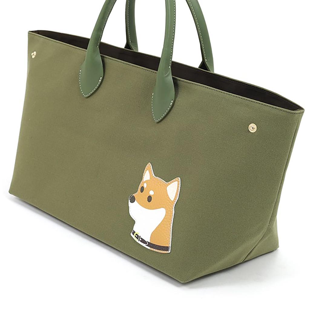 Kitamura Hund Handtasche P-0685 Khaki (Shiba Inu) [Grün] 33334