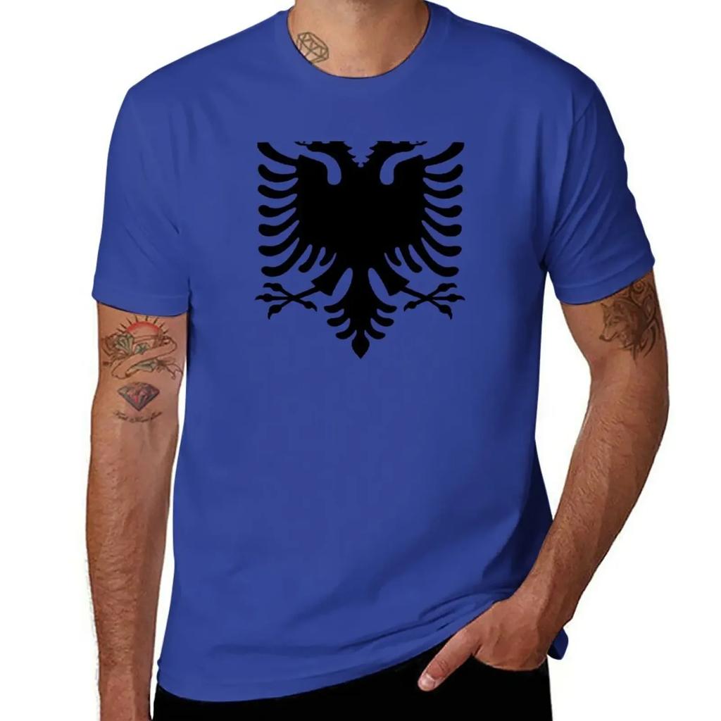 Shqipe - Albanian Griffin T-Shirt Customizeds Aesthetic Clothes Plus Size Tops Black T-shirts for Men