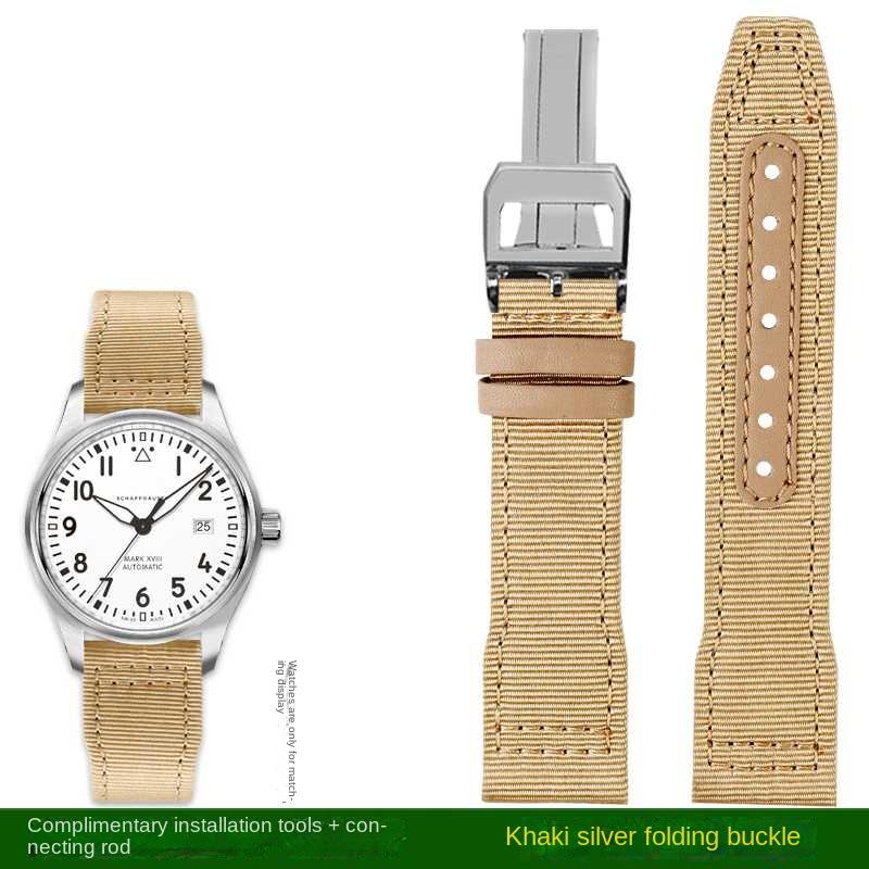 Bracelet de montre en nylon 20 mm 21 mm 22 mm pour IWC Universal Pilot Mark 18 Spitfire Fighter Série Portugal Bracelet de montre en toile