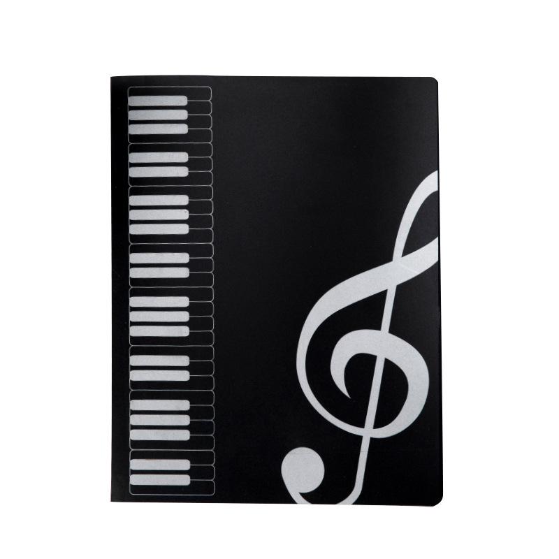 Папка для нот формата А4 на 40 страниц - Многослойный лист для фортепиано с цветным дизайном нот