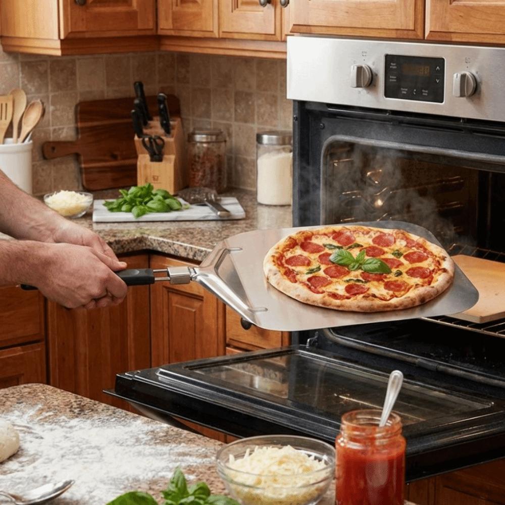 Long Handle Pizza Shovel Folding Pizza Transfer Tray Pizza Turning Shovel  Professional Kitchen