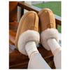 Bag Heel Cotton Shoes for Women In Autumn and Winter, Warm Home, Thick Soled Plush Cotton Slippers for Women Wearing Snow Boots