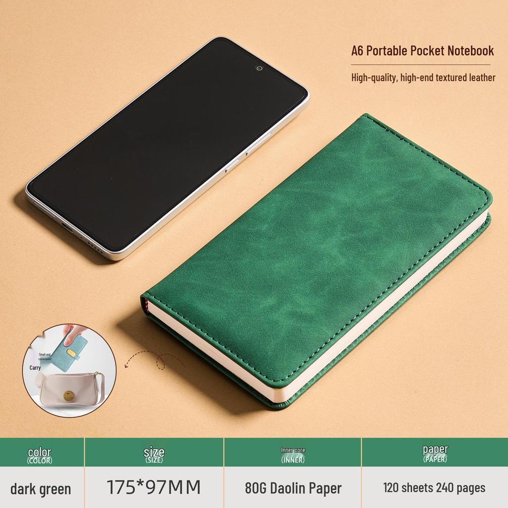 A6 Anpassat Spänne Högvärdig Anteckningsbok: Bärbar fickanteckningsbok för kontor, studier och redovisning