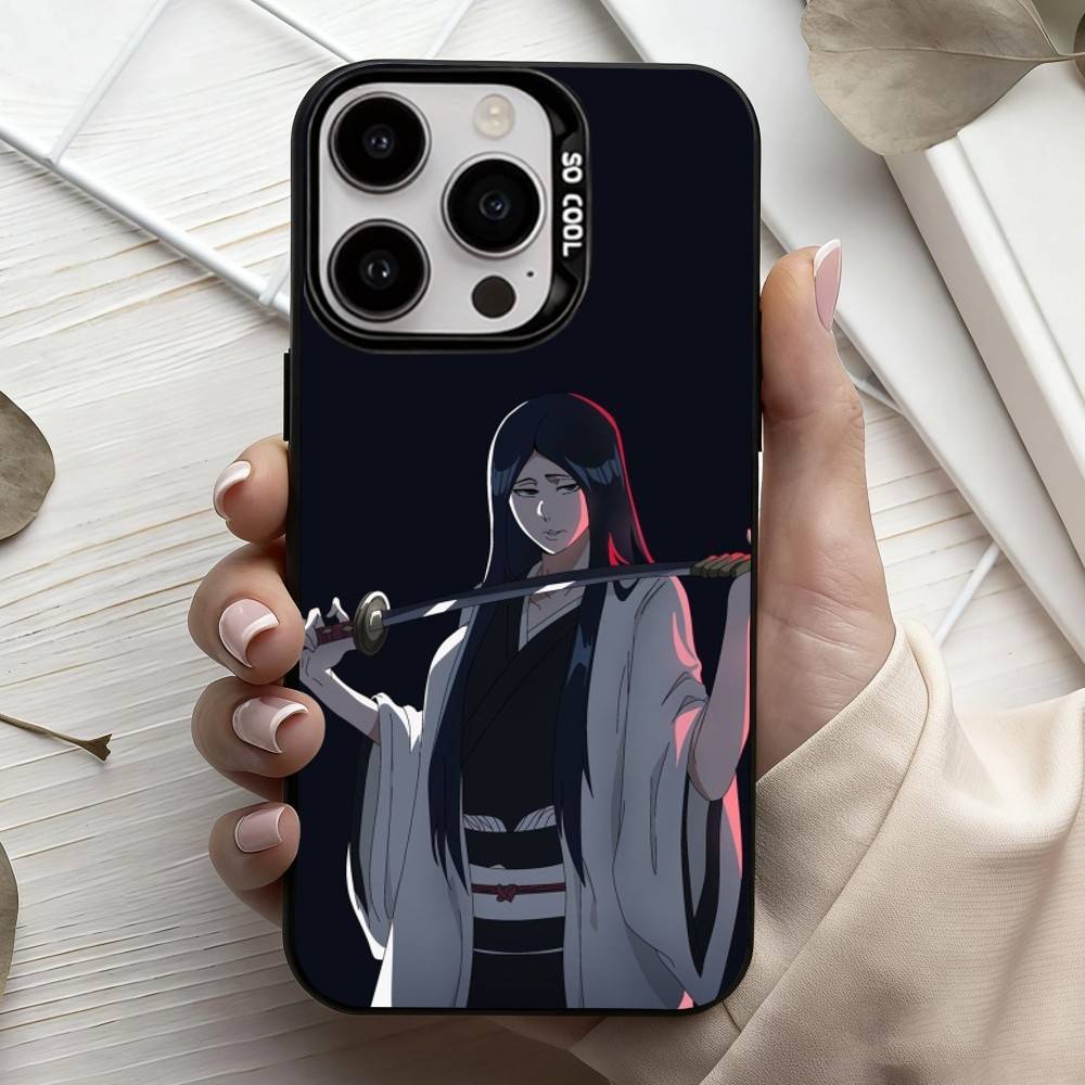 Etui na telefon R-Retsu Unohana B-Bleachs Dla iPhone17,16,15,14,13,12,11 Plus,Pro Max Czarny Cukierkowy srebrny etui na telefon