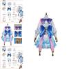 Genshin Impact Kamisato Ayaka Cosplay Costume Wig Flower Dress Hat Halloween