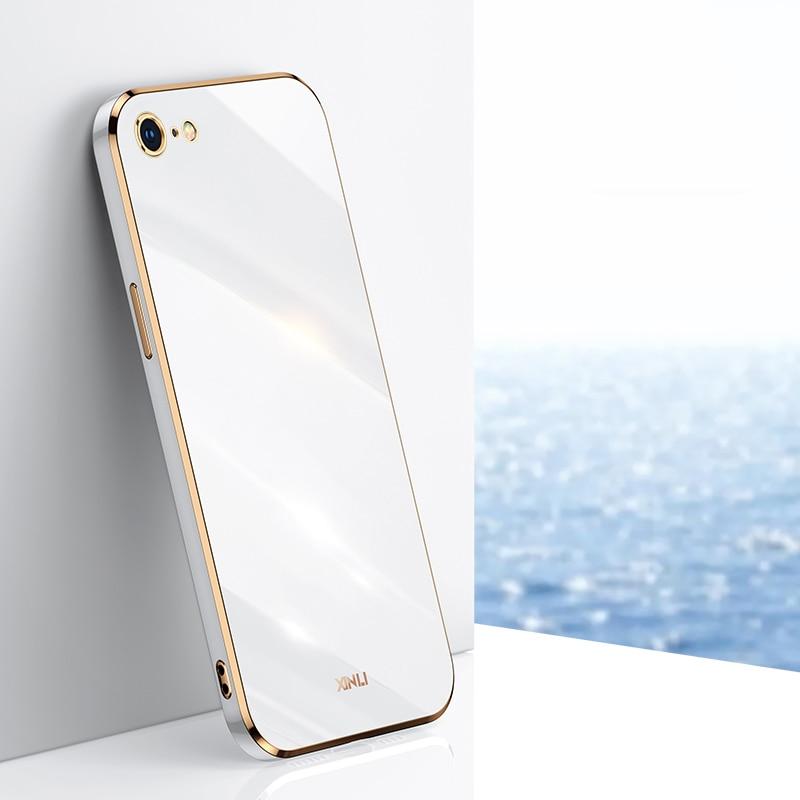 

Роскошный чехол KEYSION с покрытием для iPhone SE 2020 SE 2022 XR XS Max, мягкий силиконовый квадратный противоударный чехол для телефона iPhone 8 7 Plus for iPhone 8