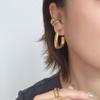 18K Gold Plated European Stainless Steel Double-Layer Ear Clip for Women - Versatile & Creative Fashion Jewelry