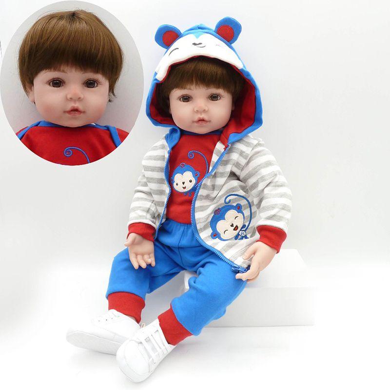 Adorable Reborn Toddler Boy Soft Silicone Bebe Doll Toy For Girls Birthday Gift