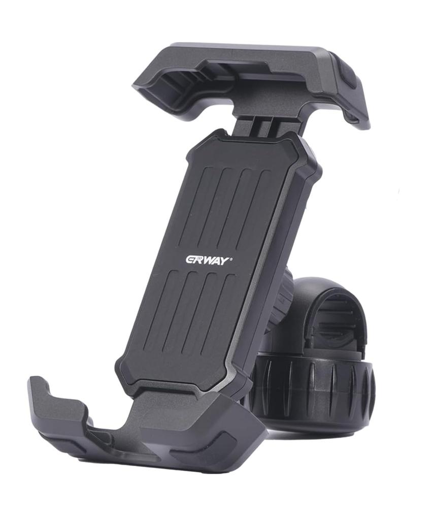 ERWAY Bicycle Smartphone Phone Holder for Road and Easy Drop Vibration Compatible with Multiple iPhone Handlebar Delivery Uber Holder, One-Handed
