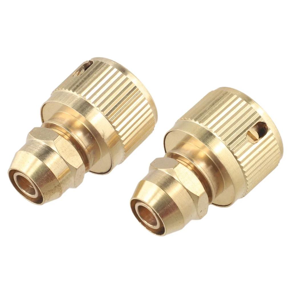 Expandable Hose Connector Brass Hose Connector For Watering 2pcs Connectors Adapter For Garden Watering System