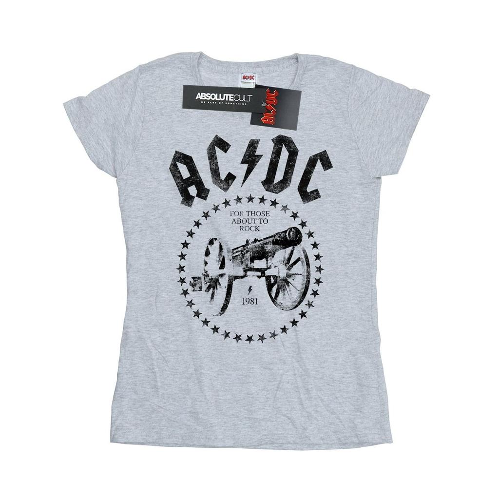 AC/DC Womens/Ladies We Salute You Cannon Cotton T-Shirt