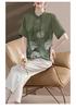 Mom's 2026 Chinese Style Chiffon Suit: Short-Sleeve Printed Top for Middle-Aged and Elderly Women