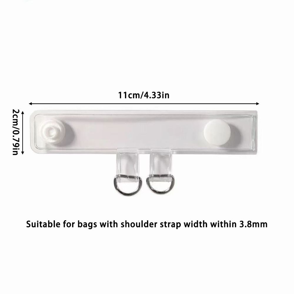 1pcs New PVC Bag Strap Extension Buckle Transparent Bag Strap Clip Snap Clasp Clip Luggage Accessories