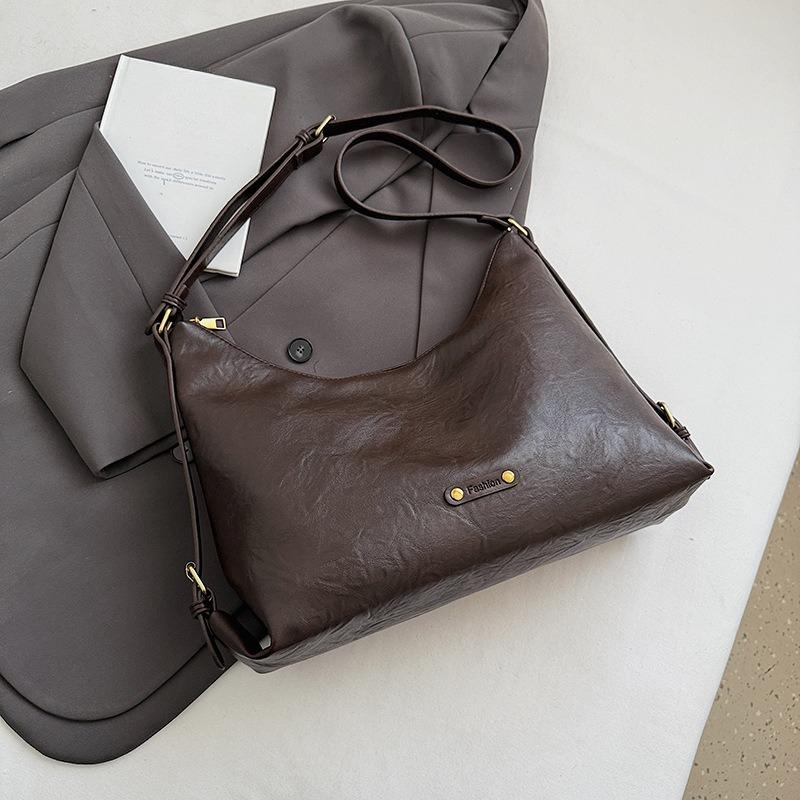 

Повседневная и элегантная сумка-тоут большой вместимости, простая одноплечевая сумка для женщин для поездок на работу кофейный