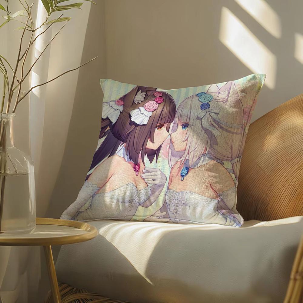 12Chocolanekoparaanime Pillow Case Pillowcase, Double-Sided Printed, Sofa Cushion, Bedroom Headboard