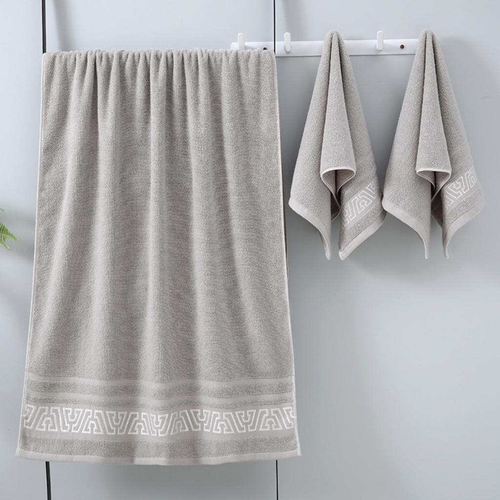 Prosop de baie nou din bumbac pur, 32 de fire, stil etnic retro, mare, gros, cu uscare rapidă, absorbant, din bumbac, prosop de uz casnic pentru bărbați și femei