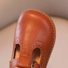 Children Mary Janes British Style T-strap Three Colors Vintage 21-30 Little Girl's Leather Shoes All-mtach School Kids Flats
