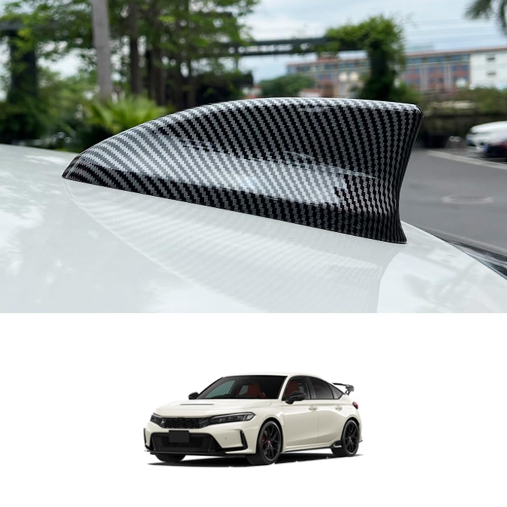 Für Civic Type R FL5 Spezielle Haifischflossen-Antenne Dekorative Abdeckung Auto-Aufkleber ABS