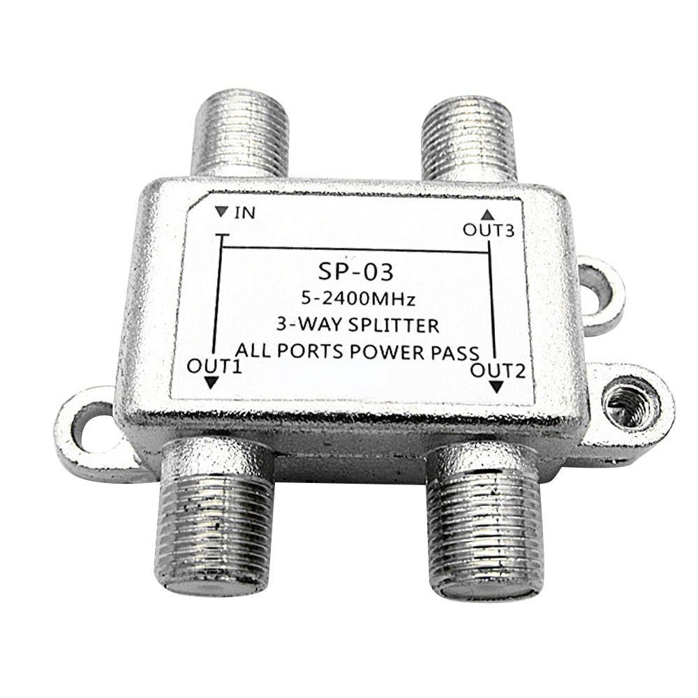 5 To 2400MHz TV Antenna Satellite Splitter F Type Satellite TV Splitter