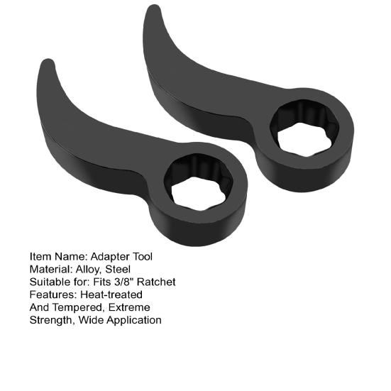 1/2 ks Hlava adaptéru páčidla Vhodné pro 3/8" ráčnu Extrémní síla Neomezený nastavitelný úhel adaptéru na páčidlo Oprava Ocel Kovaná ocel Pry