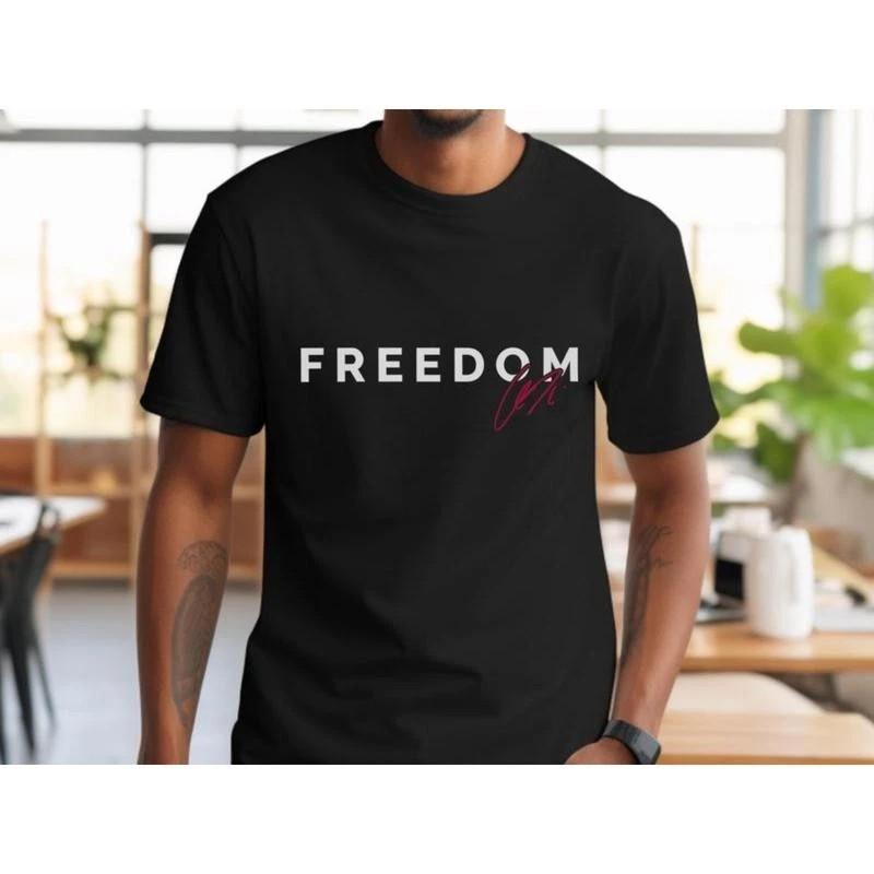 Charlie Kirk Signature Freedom T-Shirt – Unisex Soft Cotton Tee, Made in USA XXXXL