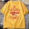 Go Taylors Fiance Tshirt Chiefs Football T Shirt Unisex Causul Cotton Short Sleeve Fashion Tshirt Loose Tops Unisex Clothing Tops