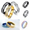 Niche Titanium Steel Single -row Zircon Ring Stainless Steel Zircon Couple Couple