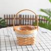 Large European-Style Bamboo Flower Basket for Arrangements - Handwoven Indoor Floral Storage Basket