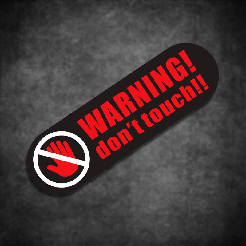 1pc Do Not Touch Warning Sign Car Stickers Auto Window Body Bumper Decoration Cover Scratches Vinyl Decals Vehicle Accessories