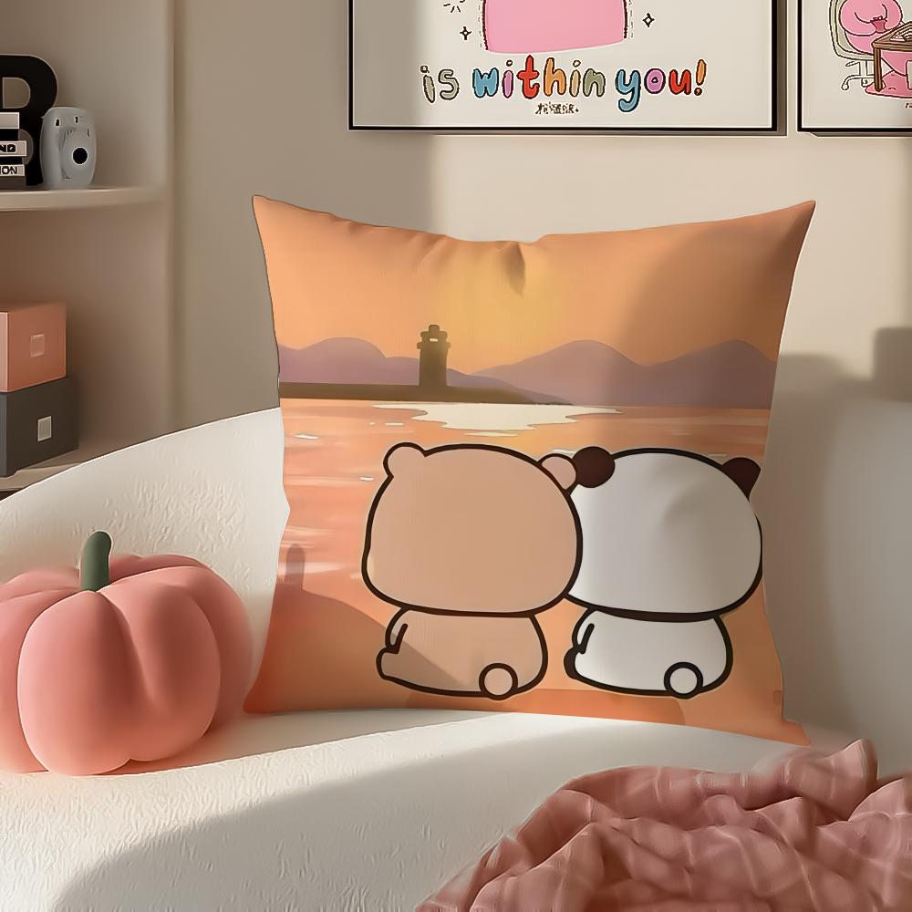Cartoon Bubu  Dudu Lovely Cushion Cover Pillowcase Short Plush Invisible zipper Room Sofa Cushion Cover