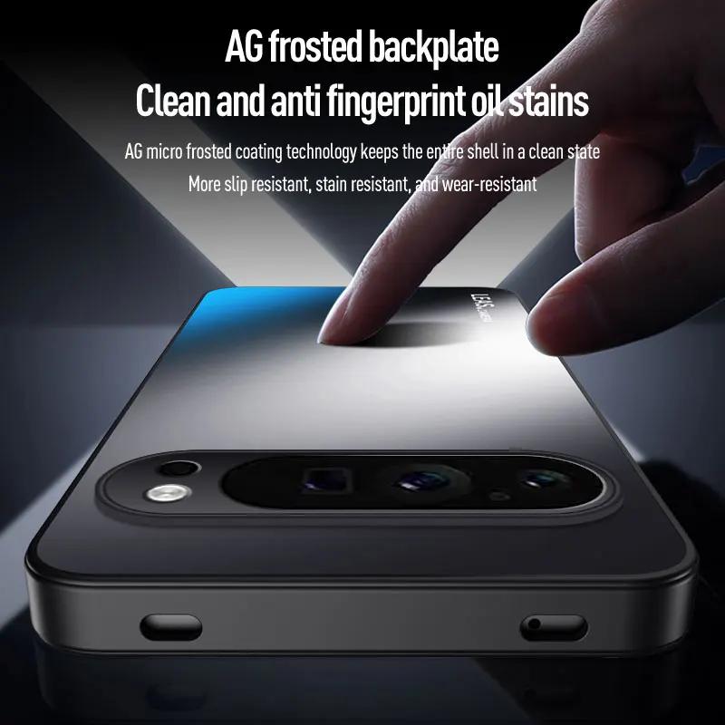 Custodia Lussuosa AG Opaca Anti-impronte Digitali per Google Pixel 10 9 Pro XL 8 7 6 A/Pro Paraurti Antiurto Protegge Copertura Posteriore