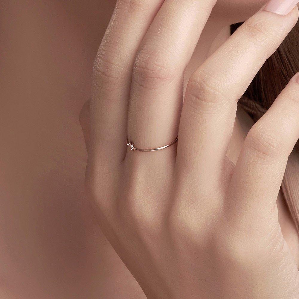 14K Layered Friendship Ring Simple Twist