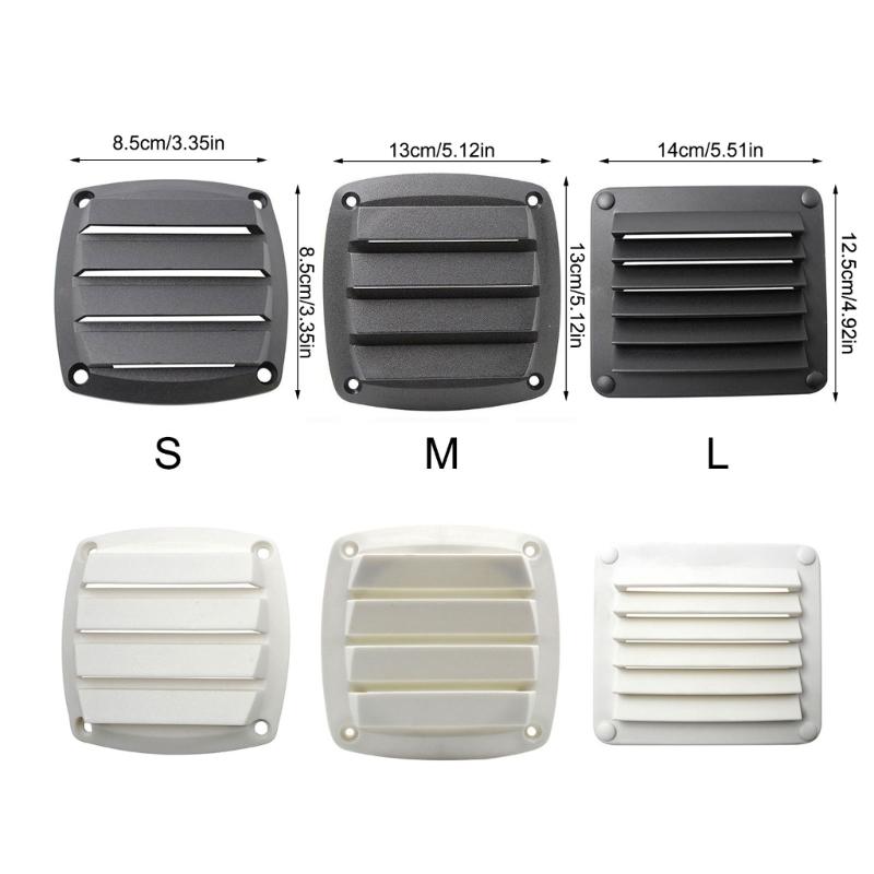 ABS Ventilation Window For Marine Cabin Motorhome Compartment Saltwater Resistant Adjustable Louver System Black White