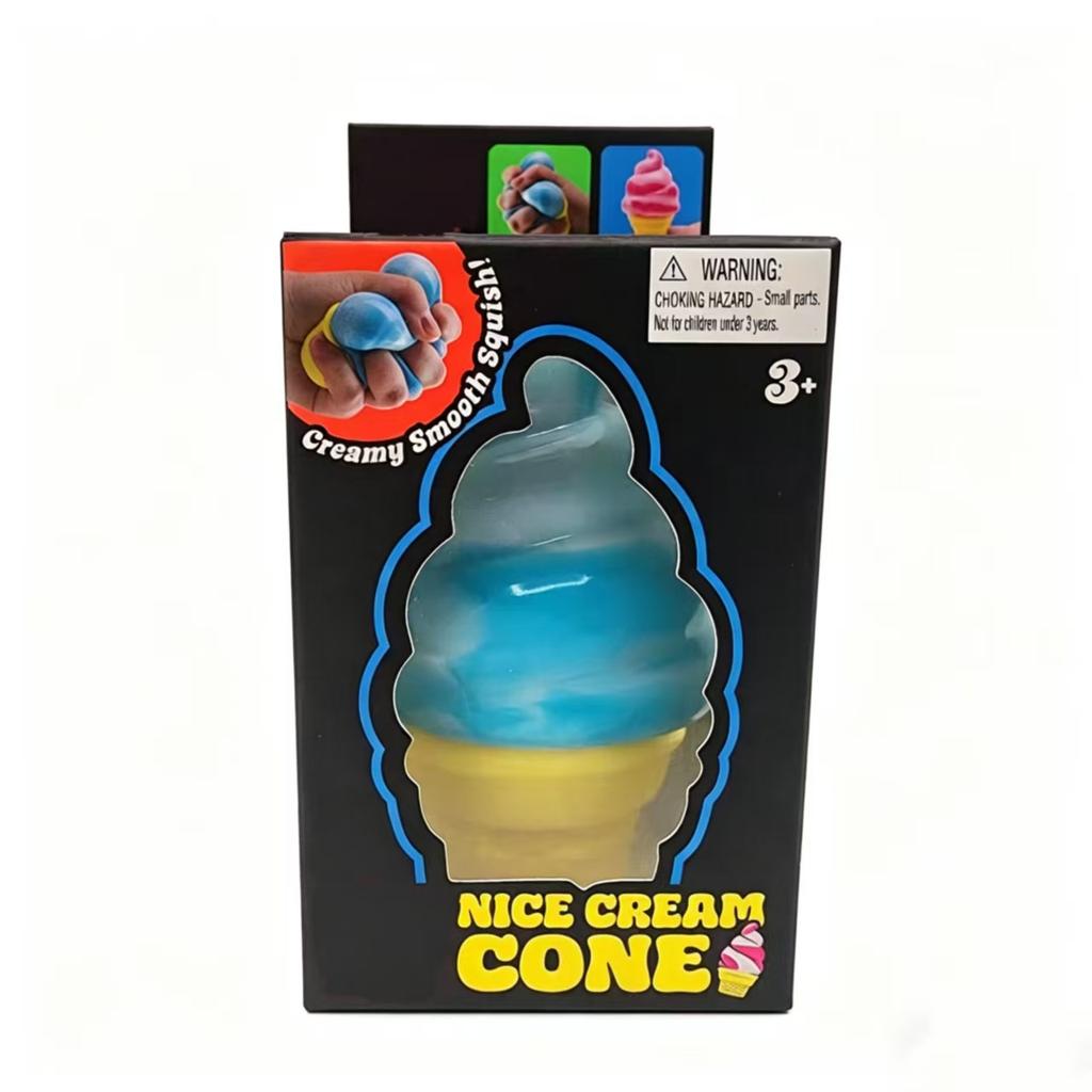 Ice Cream Squishy Stress Relief Toys, Cute Fidget Toys Squishies for Kids Youth Adults, Sugar Squishies Handheld Stress Ball for Anxiety Relief Focus