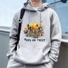 "Halloween"Men's Casual Hoodies Fleece Hip Hop 250g/m² Solid Pullover Sweatshirt Men Sportswear Clothing Sweatshirt Men's Clothing